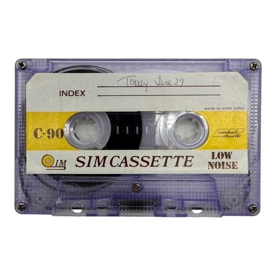 ヴィンテージSIMカセットテープ - 70年代/80年代コンパクト低ノイズ 