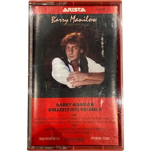 Barry Manilow Greatest Hits Vol. II Cassette Tape 1983 Arista Records