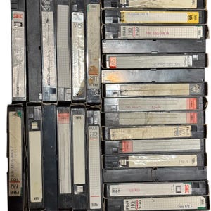 Vintage VHS-kassetter – Heminspelningar av nyheter, sport, filmer – Blandade märken
