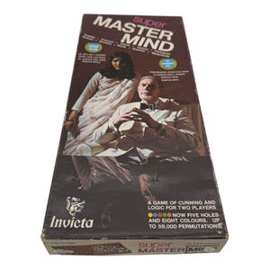 Super Master Mind Board Game 1975 – Vintage Strategy Set with Original Box