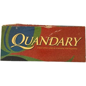 Quandary Board Game 1994 Milton Bradley Vintage Strategy Game