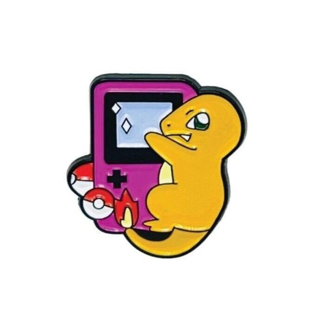 Pokemon Charmander Game Boy Enamel Pin Retro Video Game Lapel Hat Pin ...