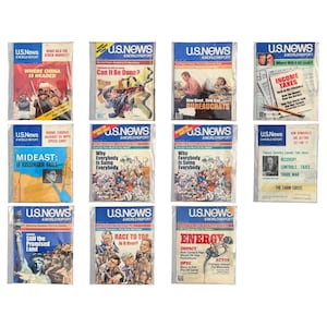 Vintage U.S. News & World Report Magazine Lot – 11 Issues 1970s–1980s Bundle