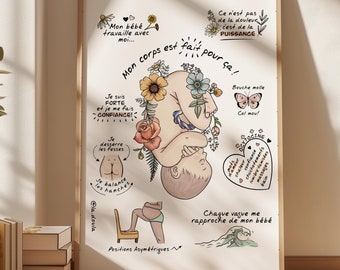Poster / Baby in utero Clinic; midwife; birthing center; prenatal yoga; office; childbirth