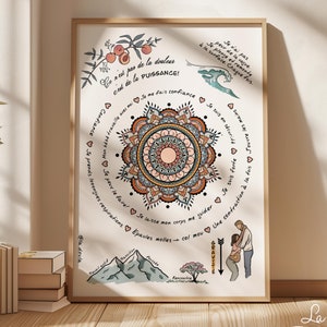 Poster/ Affiche/ Mandala/ Clinique; salle de naissance; sage-femme; maison de naissance; yoga prénatal; bureau; accouchement
