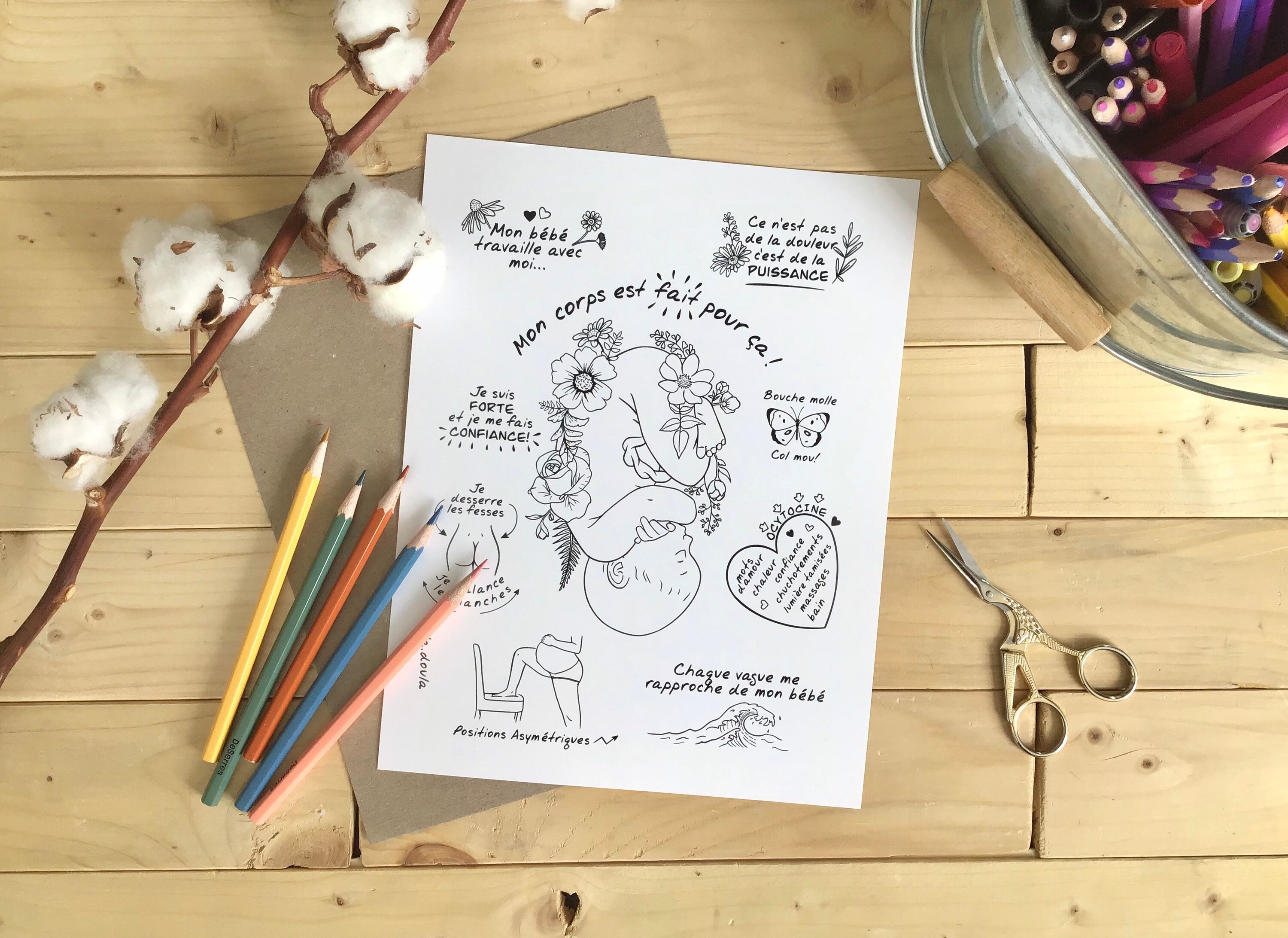 Version Papier Bebe In Utero Motivation Positif Etsy
