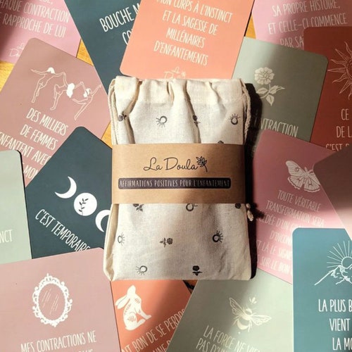Positive Affirmations Cards for Childbirth / doula; midwife; cards; birth; mantra; childbirth