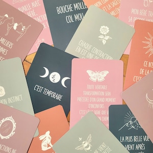 Cartes Affirmations Positives pour l'Enfantement / doula; sage-femme; cards; naissance; mantra; accouchement; childbirth image 7