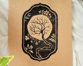 L'ÉPHÉMÈRE Notebook / kraft, notatnik, doula, macica, ciąża, artykuły papiernicze, położna, notatnik, pisanie