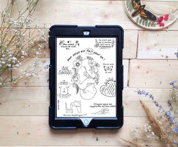 Numerique Bebe In Utero Illustration A Colorier Accouchement Etsy Numerique Bebe In Utero Illustration A Colorier Accouchement Etsy