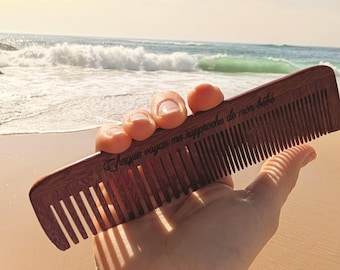 Peigne Acupression en Bois / doula, accouchement, grossesse, sage-femme, naissance, enfantement, naturel, soulagement douleur,