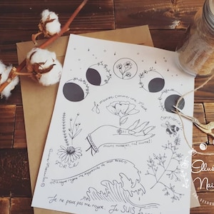 PAPER VERSION Open Hand /motivation, positive, natural childbirth, doula, midwife, birth, illustration