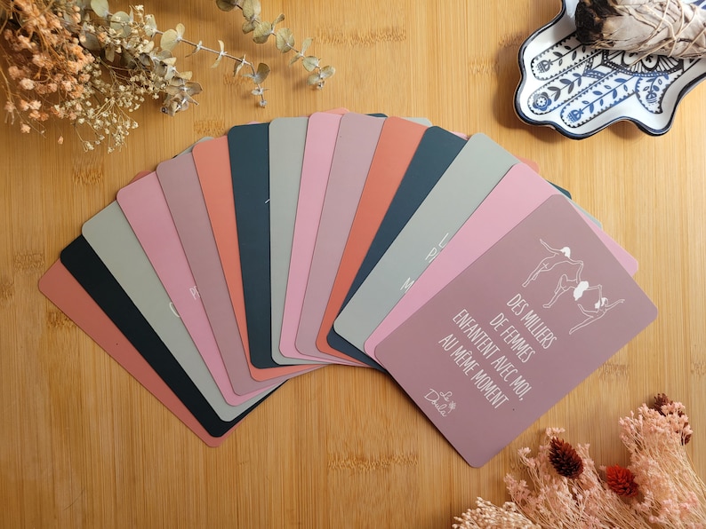 Cartes Affirmations Positives pour l'Enfantement / doula; sage-femme; cards; naissance; mantra; accouchement; childbirth image 5