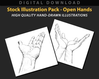Open Hands stock illustration pack