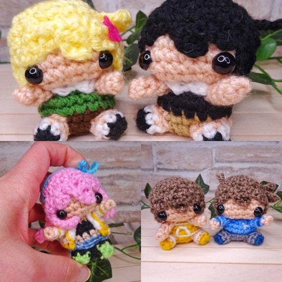 Omori and Basil Dream Form Amigurumi Plush Keychain Inspired 