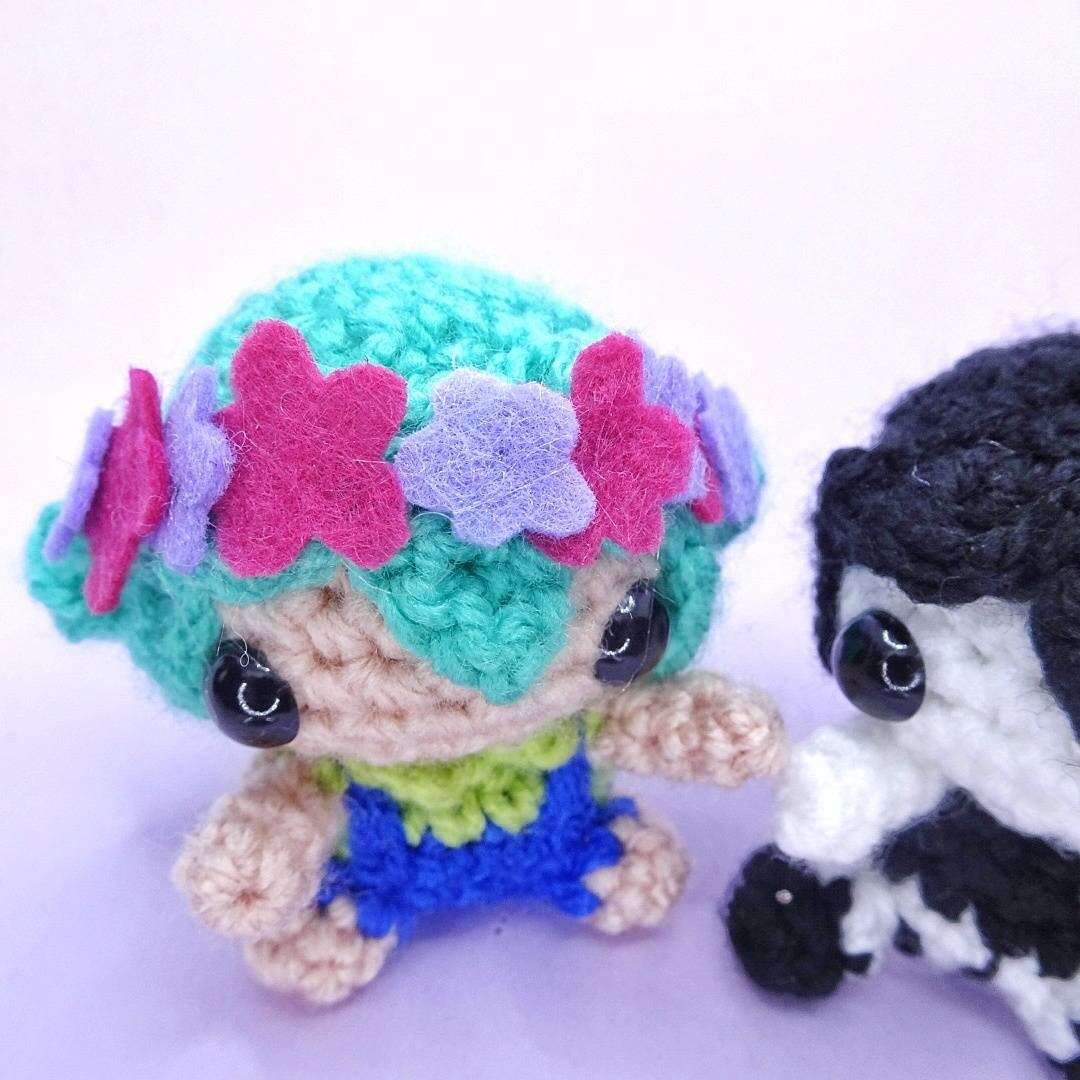 Amigurumi Omori e Basil chaveiro plushie pelúcia de feltro enfeite para  pendurar Sunny decoração otaku gamer indie game rpg maker Dreamworld faca