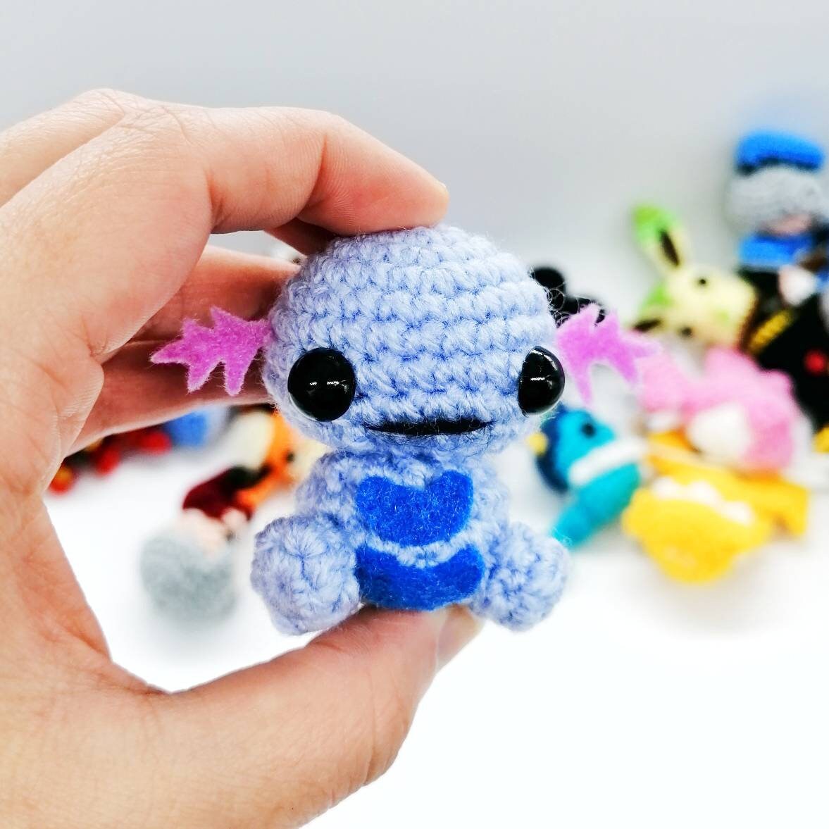 Axolotl and Wooper Tiny Plush Keychain From Pokemon Axolotl | Etsy
