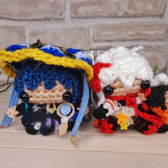 Wanderer et Kazuha amigurumi peluche Porte-clés inspiré de l'impact genshin  nouvelle version des poupées au crochet Scaramouche et Kazuha -  France