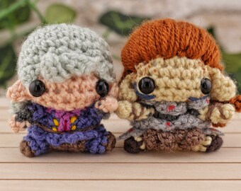 Baldur's Gate 3 Lae'zel and Astarion Amigurumi Plush Set - Handmade RPG Collectibles