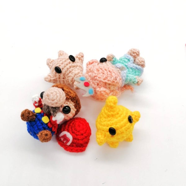 Super Mario Galaxy inspiriert Plüsch Schlüsselanhänger Rosalina Mario und Luma benutzerdefinierte Amigurumi