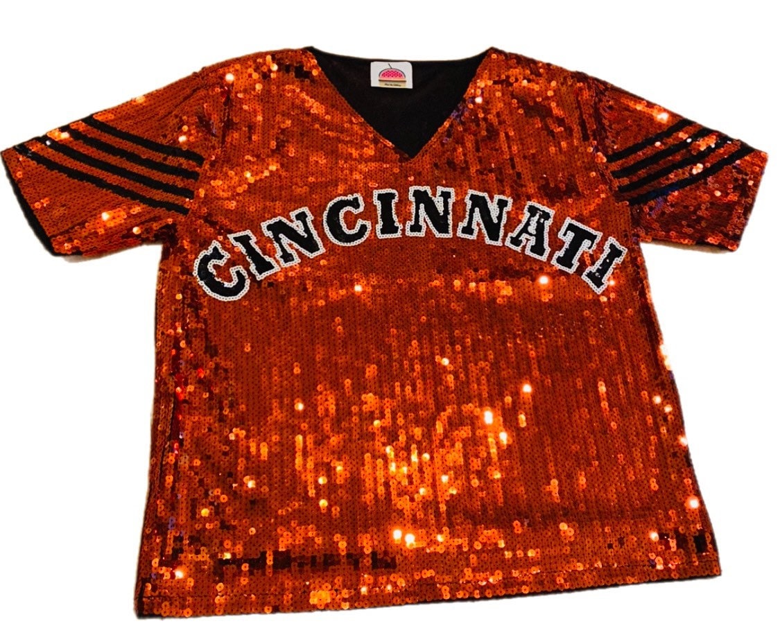 Orange Sequin Cincinnati Shirt