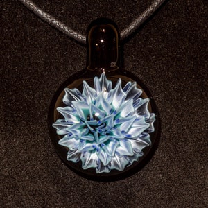Glass Dahlia Pendant | Flower Necklace | Flower Jewelry | Borosilicate Glass Pendant | Heady Glass Necklace | Floral Pendant | Glass Art