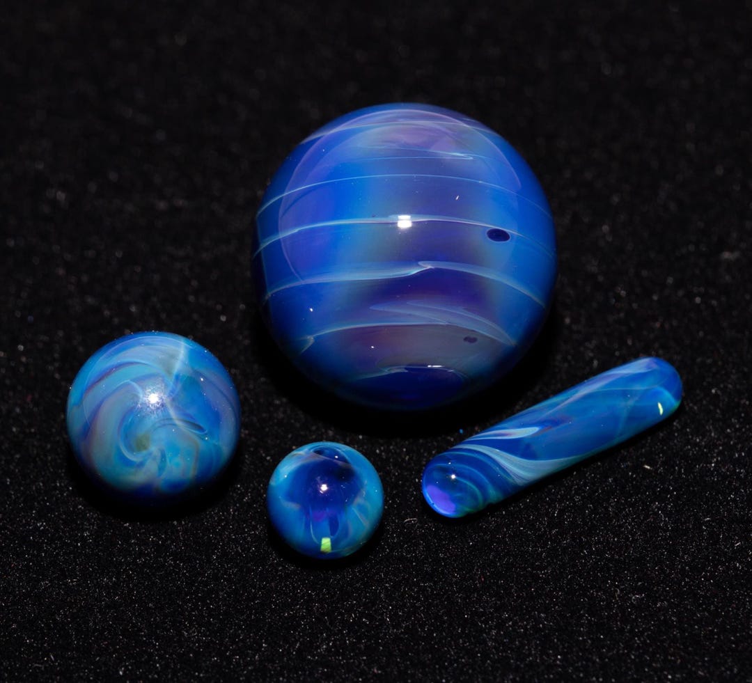 Marble Function Handmade Glass Marble Slurper Set | 4pc Borosilicate Spinner Marble ...