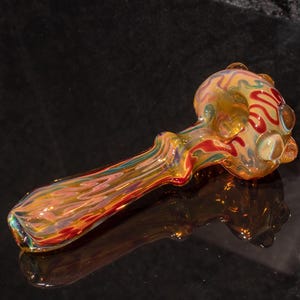Silver fumed glass pipe | Color changing spoon | thick borosilicate heady pipe pocket handmade | Inside out double fumed galaxy space