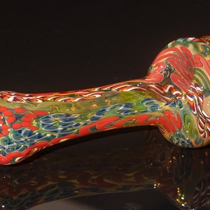 Silver fumed glass pipe | Color changing spoon | thick borosilicate heady pipe pocket handmade | Inside out double fumed galaxy space