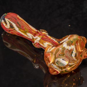 Silver fumed glass pipe | Color changing spoon | thick borosilicate heady pipe pocket handmade | Inside out double fumed galaxy space