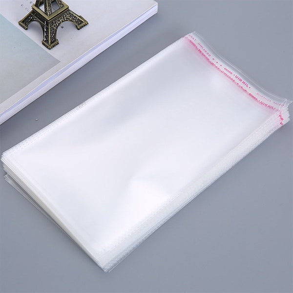 50 Complete Size Self Sealable OPP Product Bag Acid Free Clear plastic Packaging