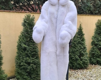 Disfraz de zorro azul de doble cara con pieles enteras, chaqueta de piel, piel de lujo, disfraz unisex, saco de dormir de piel, regalo, fetiche, fetiche de pieles, cosplay