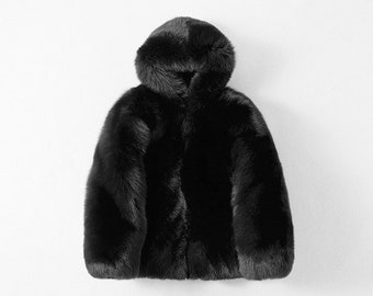 Top quality Real mens fur jacket/coat, full skin jacket, jacket with hood, mens fur, foul customizable