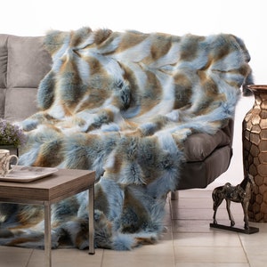 Real COYOTE  fur throw, fur warmer, fur comforter, fur rug