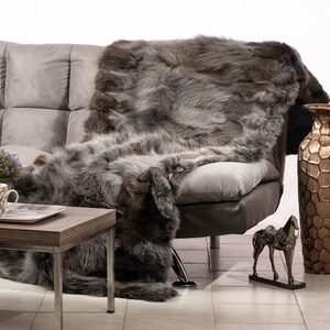 Real COYOTE fur throw, fur warmer, fur comforter, fur rug