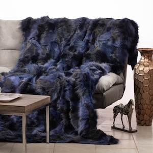 Real COYOTE fur throw,3 colors, fur warmer, fur comforter, fur rug