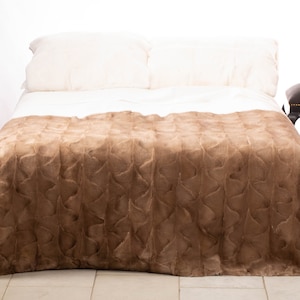 Real Mink fur throw, fur warmer,2 colors,fur comforter, fur rug, fur pillows
