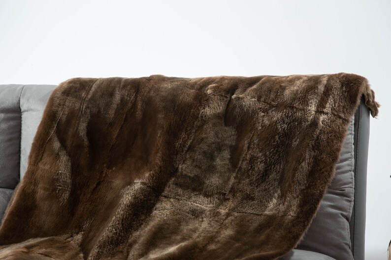 Real Sheared Beaver Fur Throw Fur Warmer Fur Comforter Fur Etsy