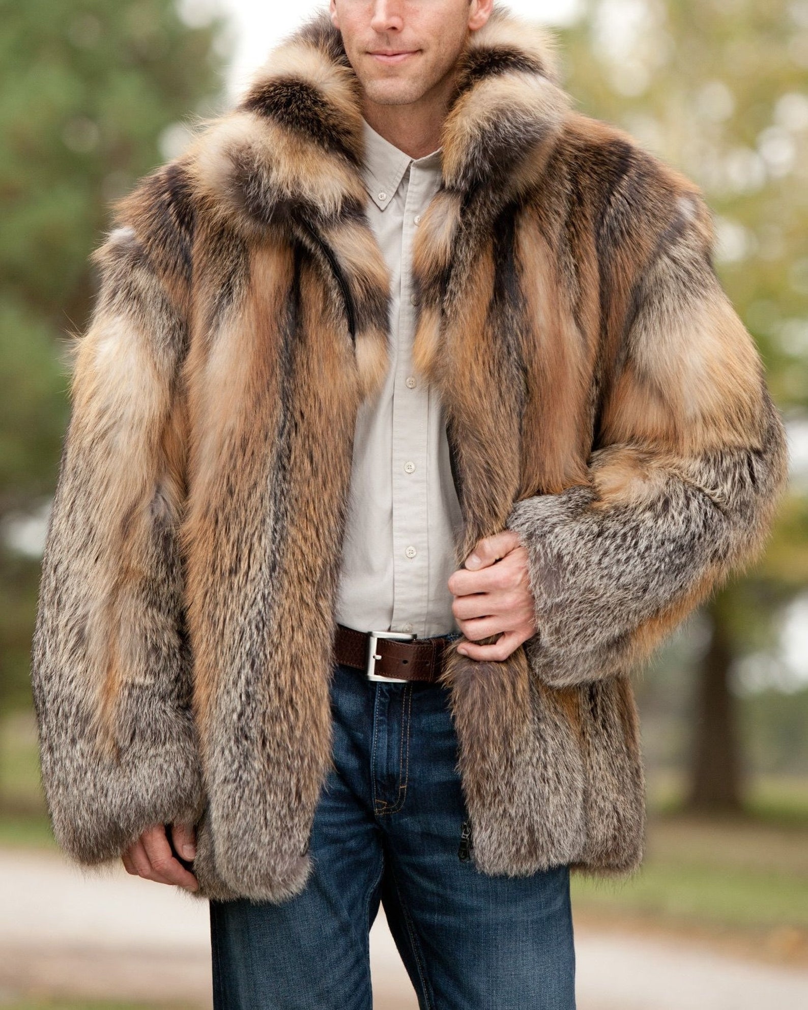 Top quality Real mens fur jacket/coat full skin jacket | Etsy