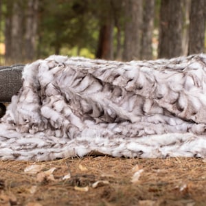 Real FOX fur blanket ,Heavy fur warmer, fur comforter, fur throw, elegant warmer