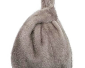 Borse/borse in vera pelliccia di visone, palette di colori