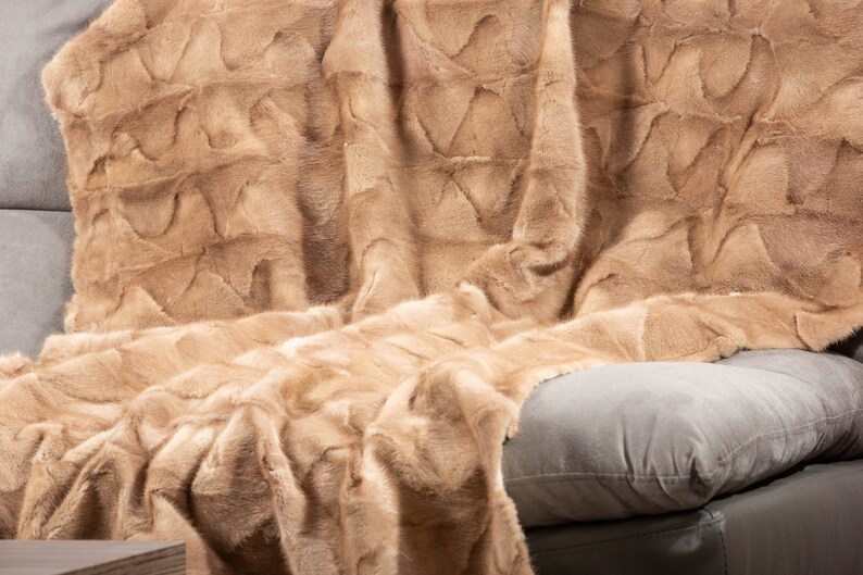 Top Quality Real Mink Fur Throw Fur Warmer Fur Comforter Etsy