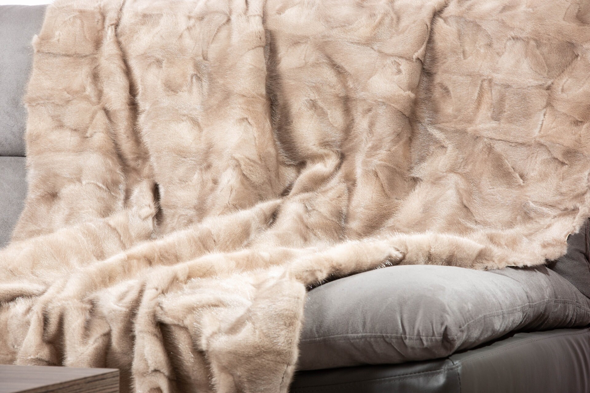 5stars White Real Mink Fur Throw Fur Warmer Fur Comforter Etsy