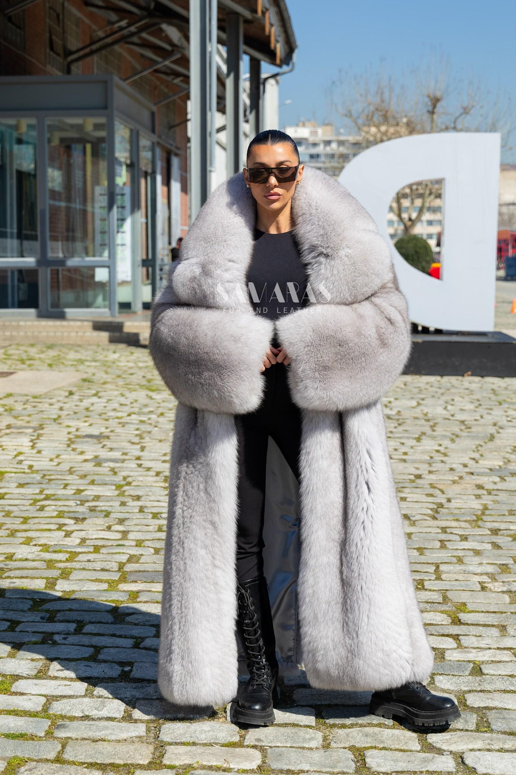 ジャケット・アウター luxury fur coat Denny&Dora Winter Thick Warm Natural Real Fox Fur Coat Natural Fur