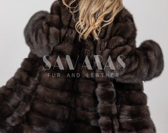 Real Russian SABLE FUR jacket with stand collar,sable jacket,sable  coat,sable fur,luxury fur,present,gift,fully customizable,real fur coat