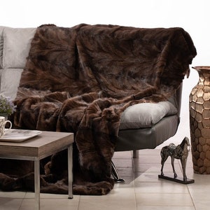 5 stars  Real Mink fur throw, fur warmer, fur comforter, fur rug