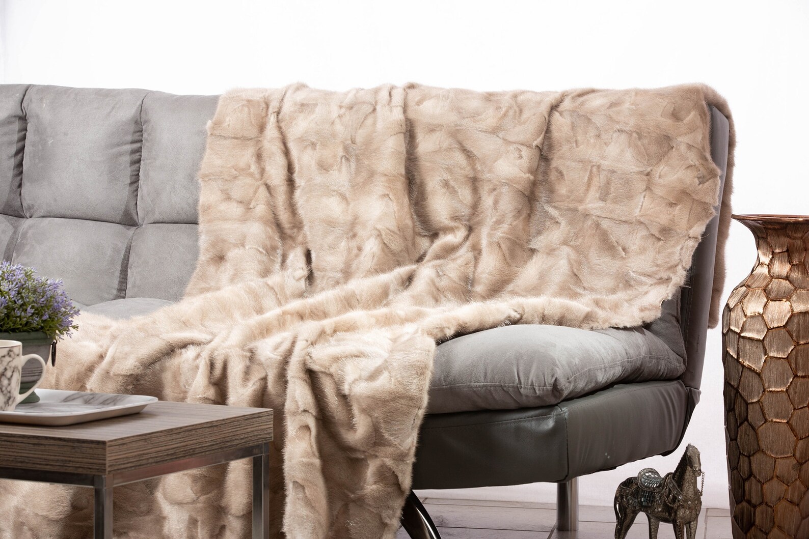 5stars White Real Mink Fur Throw Fur Warmer Fur Comforter Etsy