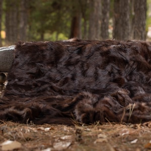 COZY REAL Fox fur throw,fur comforter,fur blanket, fur rug, matching pillows available