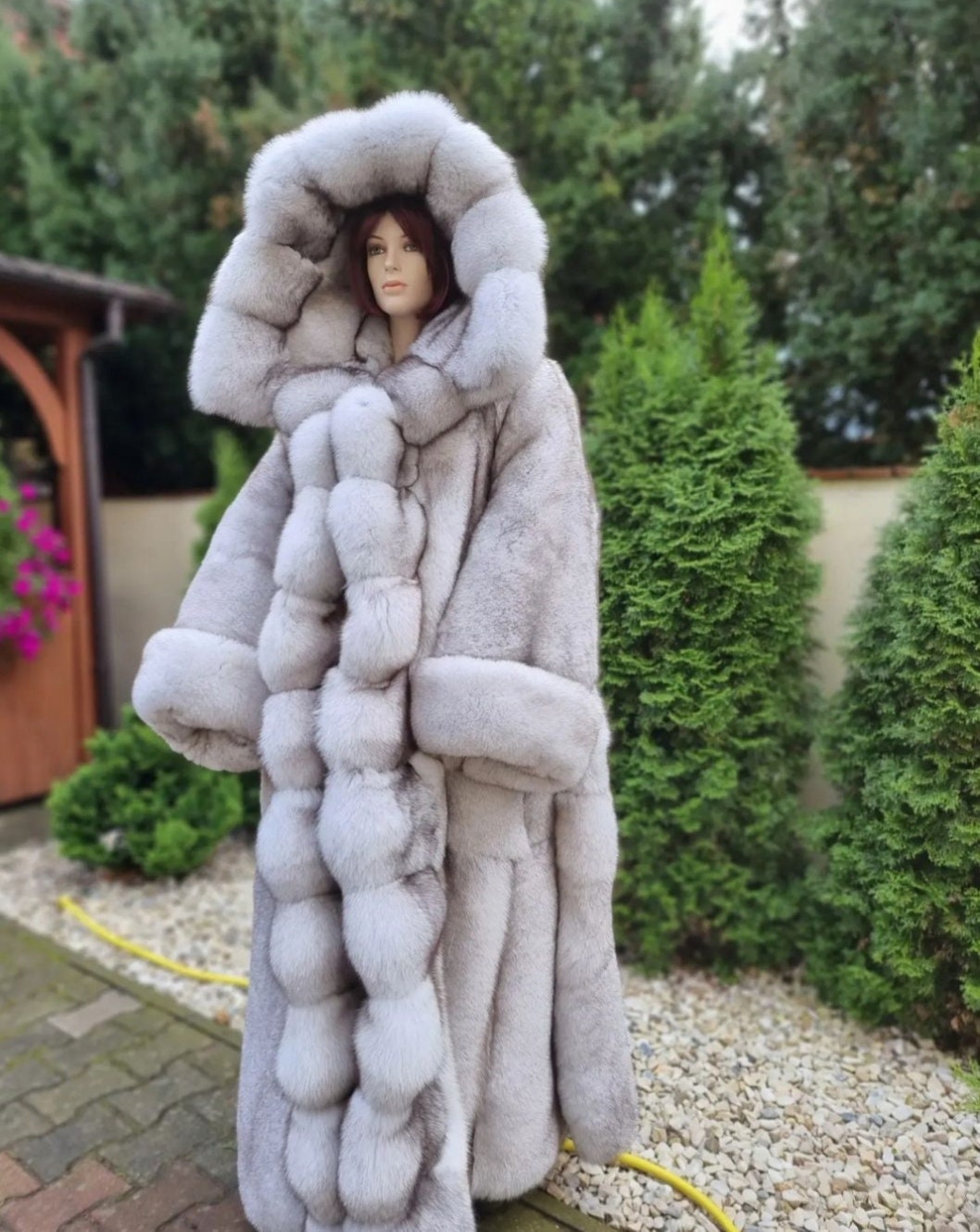 Blue Fox Fur Coat - Etsy Canada