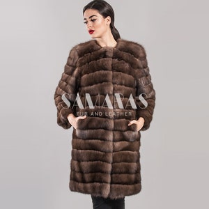NATÜRLICHE FARBE Russische Zoschelfelljacke, Sable Pelz Mantel, Luxus Pelzjacke, Maßanfertigung, Sable Fur Jacke, Sable Fur Jacke, Sable Fur Jacke, individualisierbar